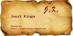 Juszt Kinga névjegykártya